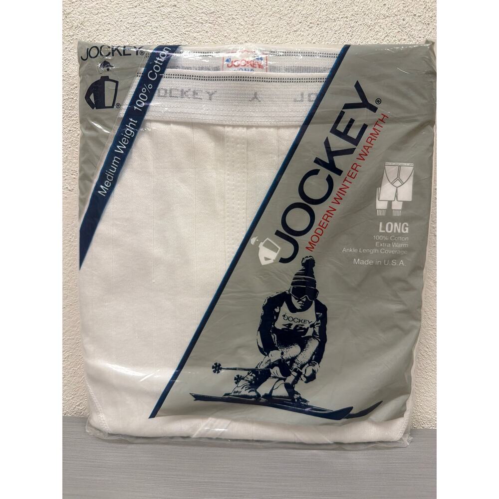 NOS Jockey Modern Winter Warmth White Long Thermal Underwear #1242 Size 44 USA